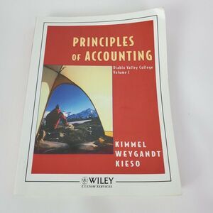 Principles of‎ Accounting Volume 1 Weygandt, Kimmel, Kieso Textbook